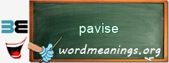 WordMeaning blackboard for pavise